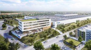 Visualisierung: Der geplante Thalia Omni-Channel Hub im Gewerbegebiet gate.ruhr in Marl.