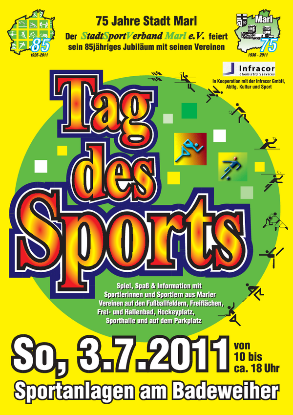 Das Plakat für den Tag des Sports am 3. Juli