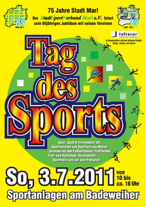 Das Plakat für den Tag des Sports am 3. Juli