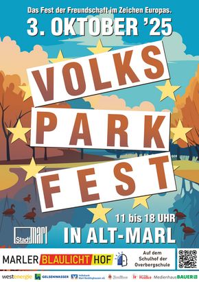 Flyer - VolksParkFest & Blaulicht-Hof 2025